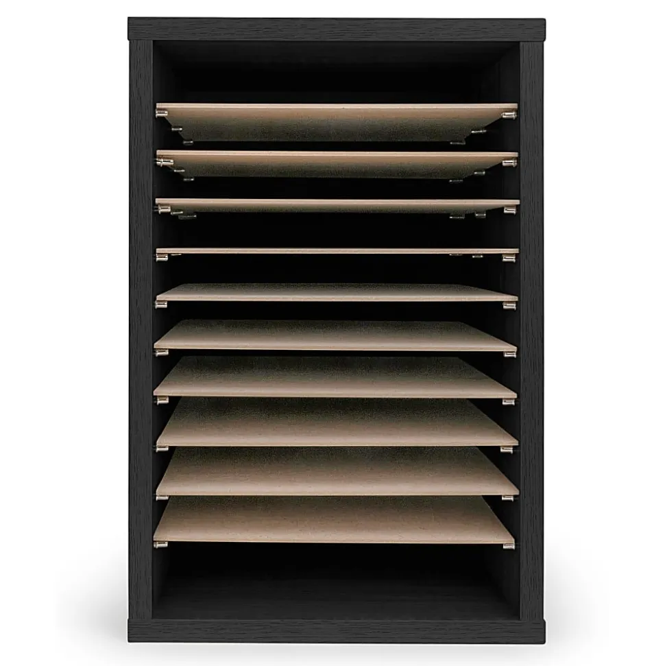 Alpine 11-Compartment Vertical File Organizer, 16-1/4"H x 10-3/4"W x 11-13/16"D, Black