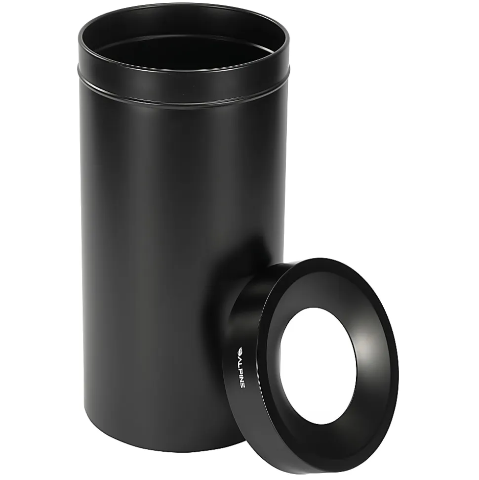 Alpine Industries Stainless Steel, Indoor Trash Can, 27 gallons, Black, 2/Pack (475-27L-BLK)