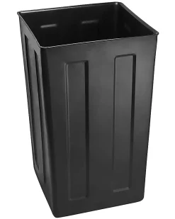 Alpine Industries Steel All-Weather Stone Panel Outdoor Commercial Trash Can With Ashtray Lid, 40 Gallons, Gray