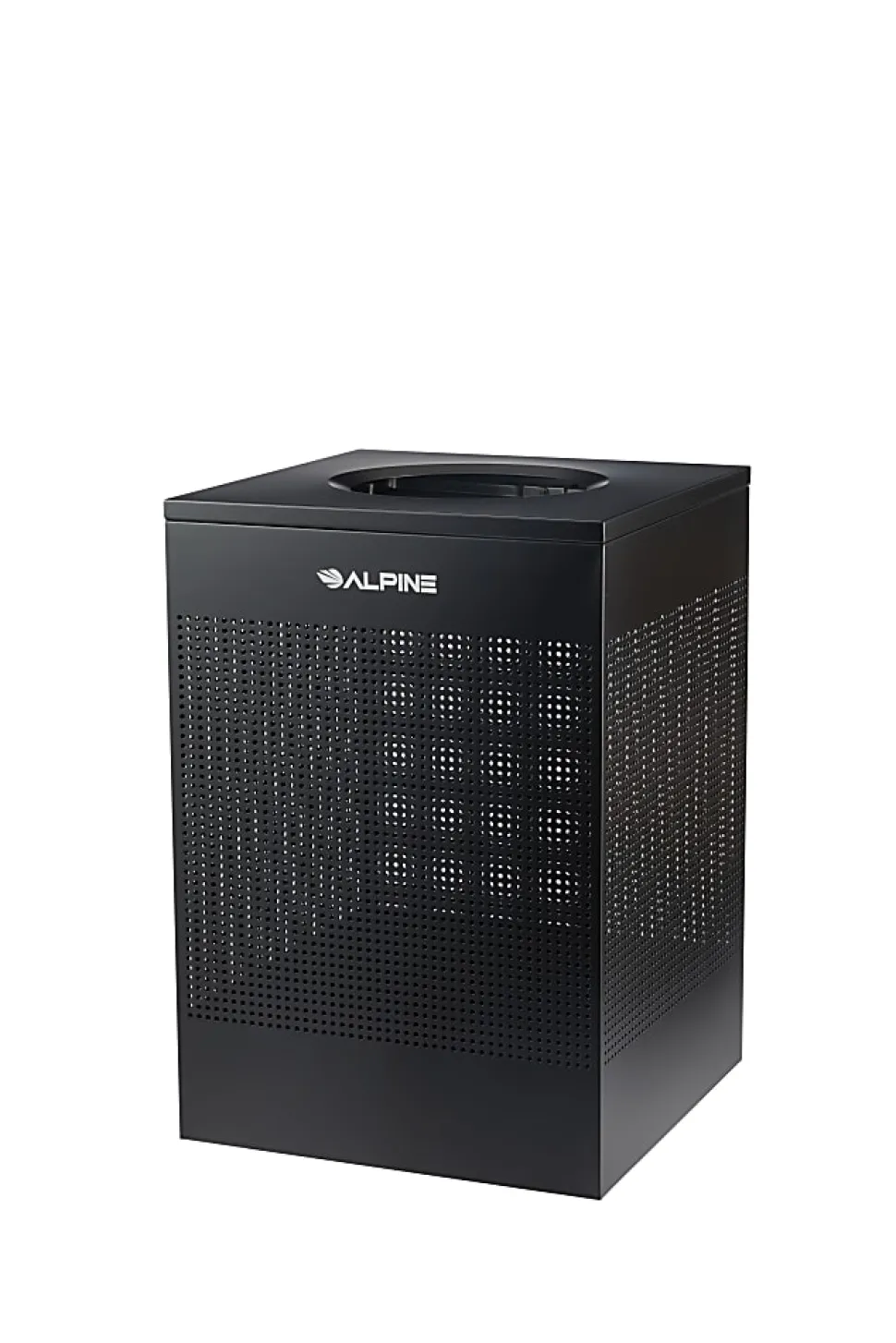 Alpine Industries Steel, Indoor Trash Can, 40 Gallons (151 liters), Black (438-40-BLK)