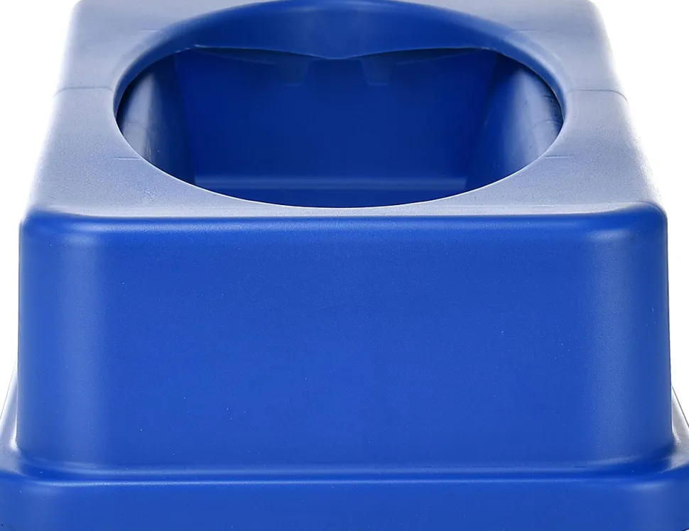 Alpine Industries Trash Can Recycle Bin With Drop Slot Lid, 23 Gallons, Blue