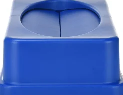 Alpine Industries Trash Can Recycle Bin With Drop Slot Lid, 23 Gallons, Blue