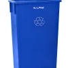 Alpine Industries Trash Can Recycle Bin And Paper Slotted Recycling Lid, 23 Gallons, Blue