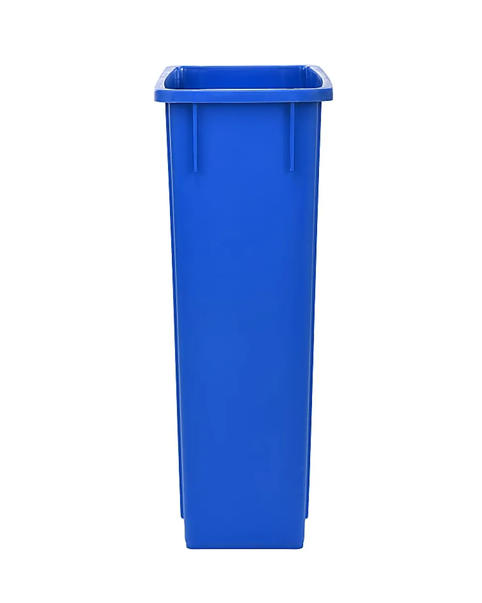 Alpine Industries Trash Can Recycle Bin And Paper Slotted Recycling Lid, 23 Gallons, Blue