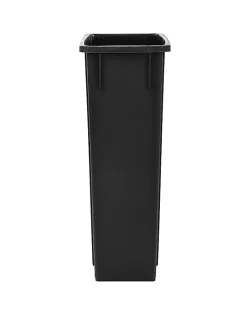Alpine Industries Waste Basket Commercial Trash Cans, 23 Gallons, Black, Pack Of 3 Cans