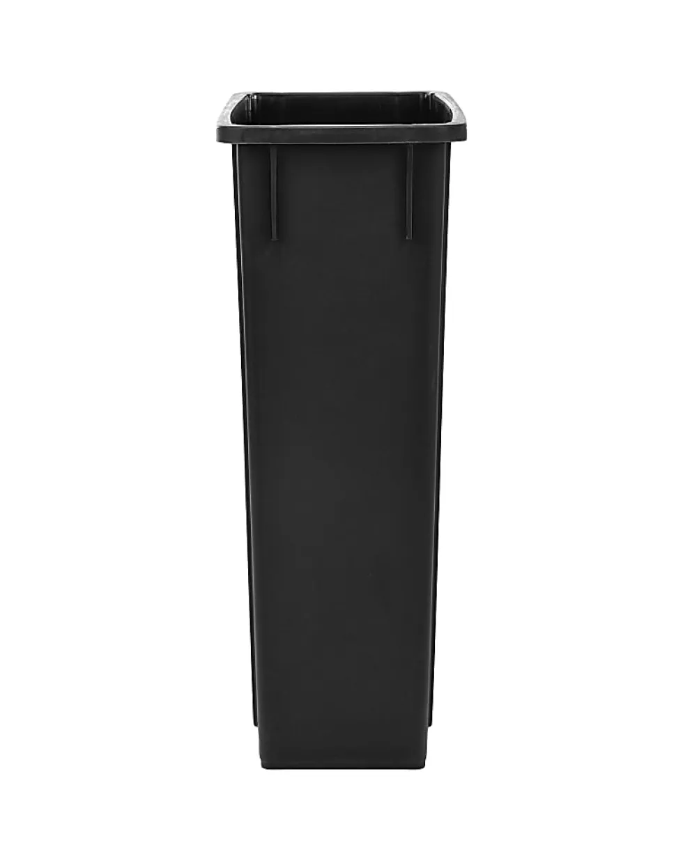 Alpine Industries Waste Basket Commercial Trash Cans, 23 Gallons, Black, Pack Of 3 Cans