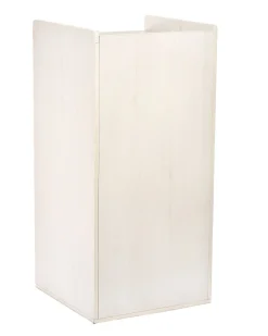 Alpine Industries Wood Commercial Tray Top Waste Enclosure Trash Receptacles, 40 Gallons, White, Pack Of 2 Receptacles