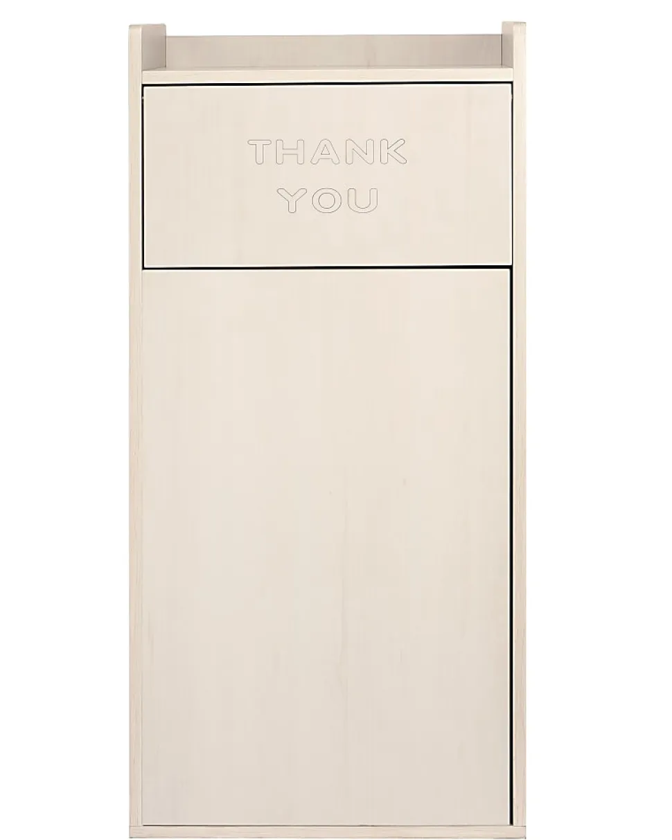 Alpine Industries Wood Commercial Tray Top Waste Enclosure Trash Receptacles, 40 Gallons, White, Pack Of 2 Receptacles