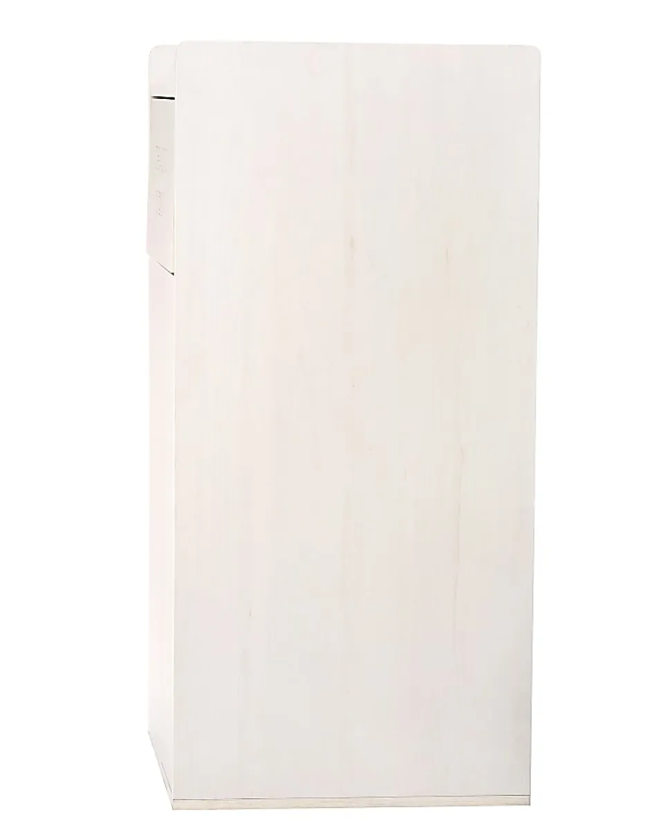 Alpine Industries Wood Commercial Tray Top Waste Enclosure Trash Receptacles, 40 Gallons, White, Pack Of 2 Receptacles