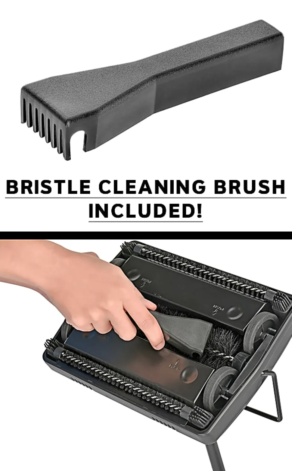 Alpine Manual Triple Brush Floor And Carpet Sweepers, Black, Pack Of 2 Sweepers