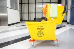 Alpine PVC Mop Bucket And Side Press Wringer, 36 Qt, Yellow
