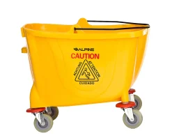 Alpine PVC Mop Bucket And Side Press Wringer, 36 Qt, Yellow