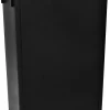 Alpine Rectangular Polypropylene Slim Trash Can, 23 Gallons, Black