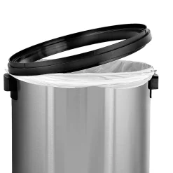 Alpine Stainless Steel Trash Can, 17 Gallon, Swing Lid, Stainless Steel