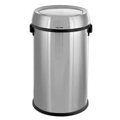 Alpine Stainless Steel Trash Can, 17 Gallon, Swing Lid, Stainless Steel