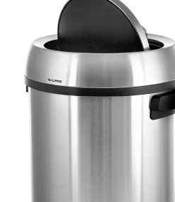 Alpine Stainless Steel Trash Can, 17 Gallon, Swing Lid, Stainless Steel