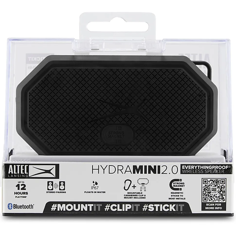 Altec Lansing HydraMini 2.0 IMW1002 EVERYTHINGPROOF® Bluetooth Speaker, Black