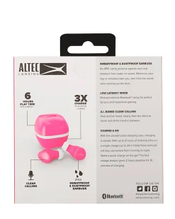 Altec Lansing NanoBuds 3.0 Earbuds, Pink, MZX-5001
