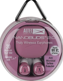 Altec Lansing NanoBuds 2.0 Truly Wireless Earbuds, Purple