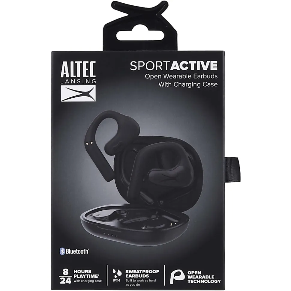 Altec Lansing Sport Active OWS Earbuds, Black, MZX1020