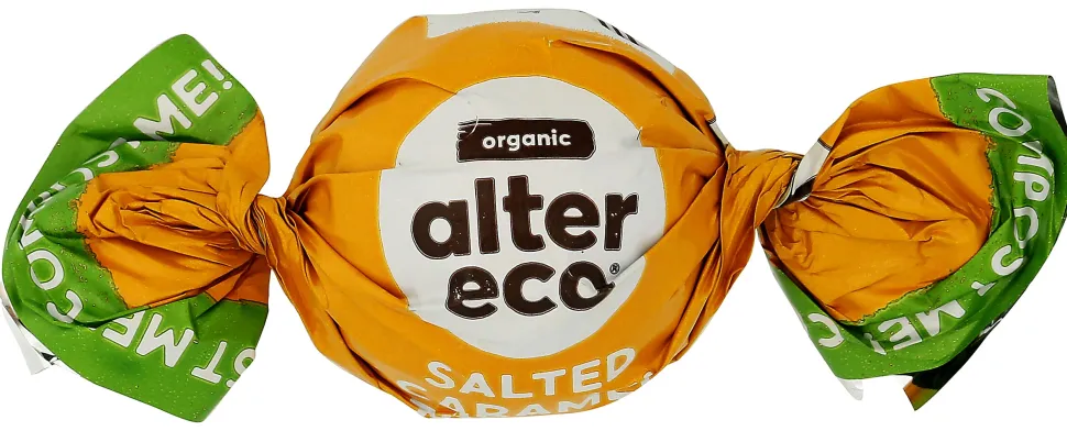 Alter Eco Organic Truffles, Salted Caramel, 0.42 Oz, Total Qty 60