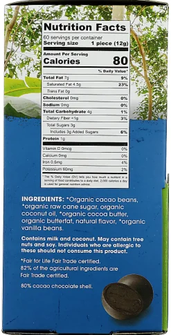 Alter Eco Organic Truffles, Super Dark Chocolate, 0.42 Oz, Total Qty 60
