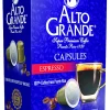 Alto Grande Single-Serve Coffee Pods, Classic Roast, Espresso, Carton Of 18