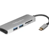 Aluratek USB Type-C Multimedia Hub and Card Reader with HDMI - for Notebook, Tablet PC, Desktop PC - USB Type C - 3 x USB Ports - HDMI - Wired