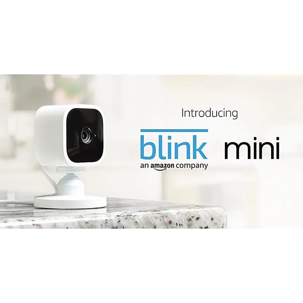 Amazon Blink Mini Network Security Cameras, White, Pack of 2