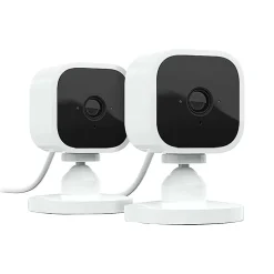 Amazon Blink Mini Network Security Cameras, White, Pack of 2