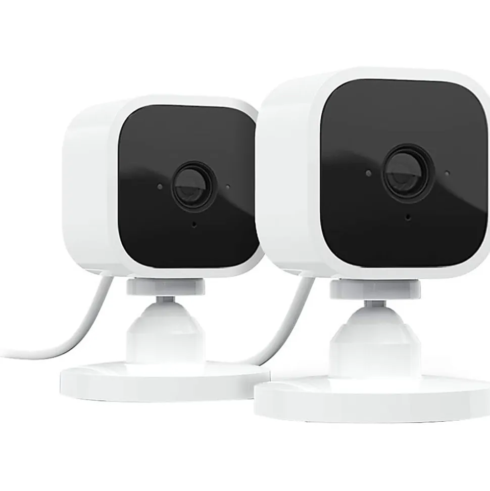 Amazon Blink Mini Network Security Cameras, White, Pack of 2