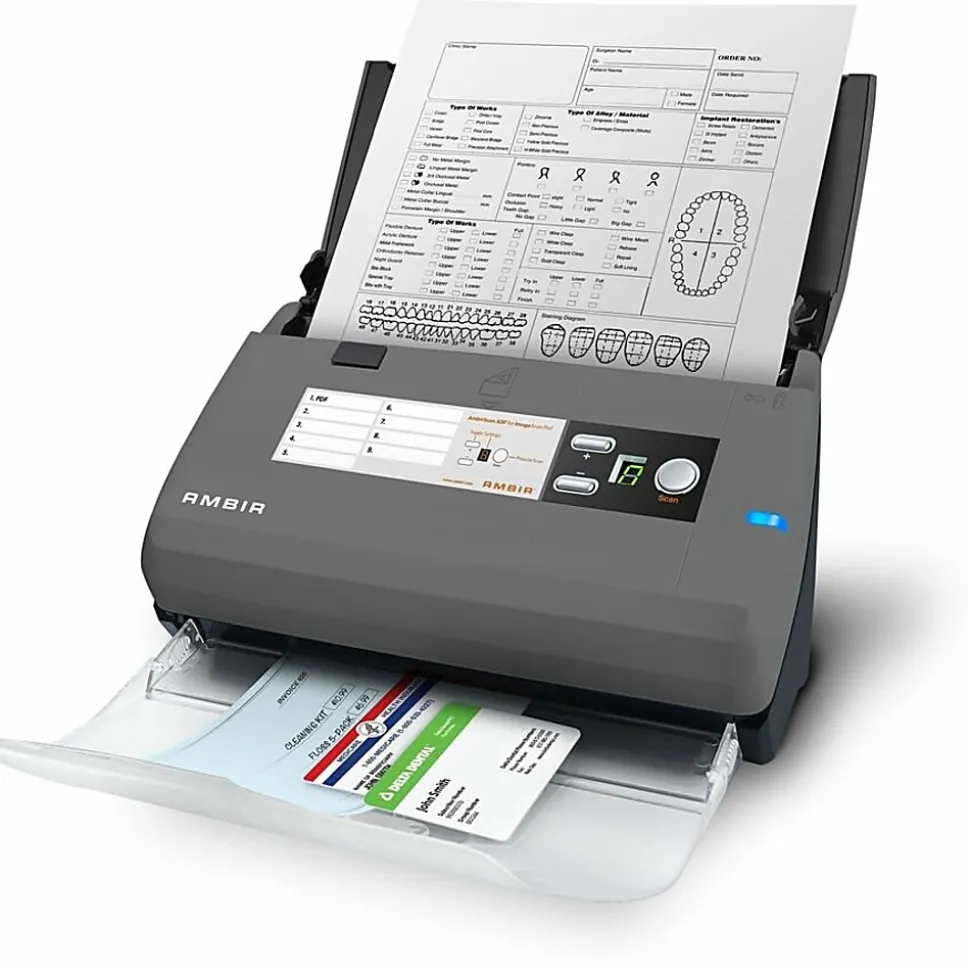 Ambir ImageScan Pro 820ix Sheetfed Scanner - 600 dpi Optical - 48-bit Color - 16-bit Grayscale - 20 ppm (Mono) - DS820IXAS