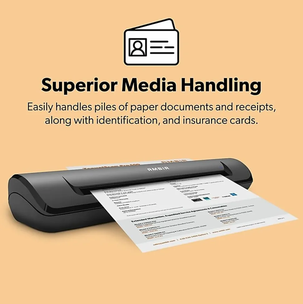 Ambir TravelScan Pro Portable Document Scanner - 48 bit Color - 8 bit Grayscale - 600 dpi - USB