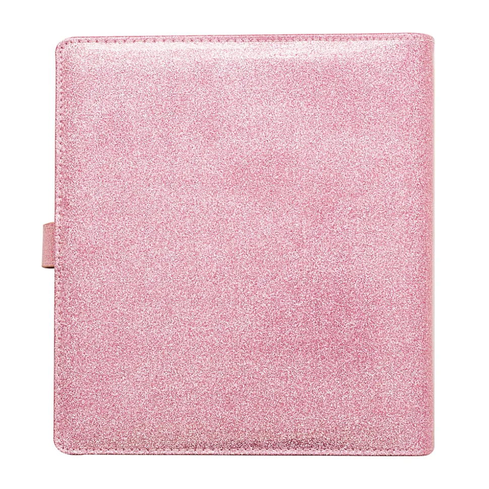 American Crafts Damask Love Colorfun Planner, 8-1/2" x 9-1/2", Pink Glitter, 356266