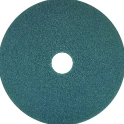 Americo® SmartScrub™ Scrub & Shine Floor Pad, 20" Diameter, Azure Blue/Yellow, Box Of 5