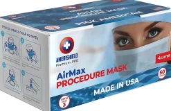 Amerishield AirMax Level 3 Surgical Masks, One Size, Blue, Box Of 50 Masks