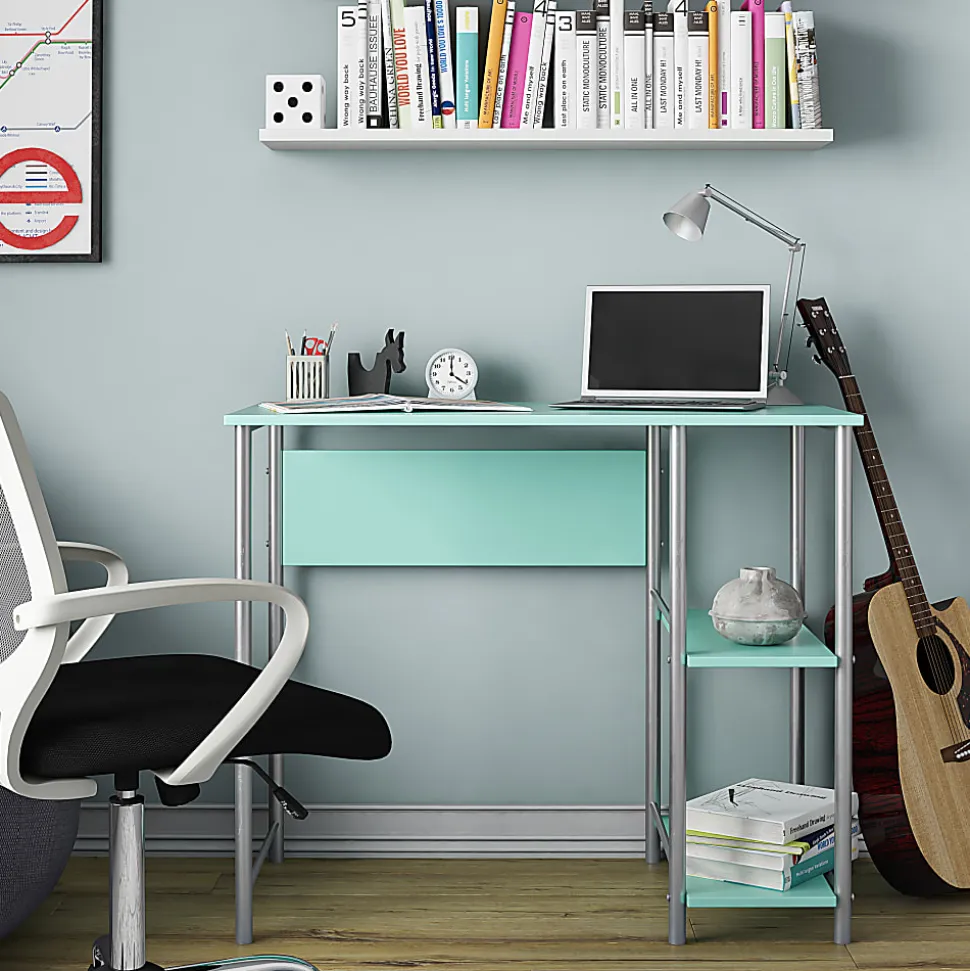 Ameriwood™ Home Garrett Metal 36"W Student Desk, Green