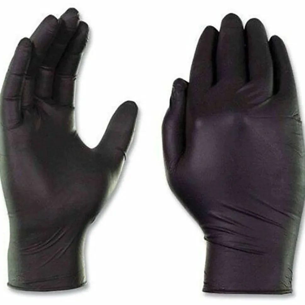 AMMEX Professional Black Nitrile Powder Free Exam SM Gloves