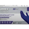 Ammex Professional Indigo Disposable Powder-Free Nitrile Exam Gloves, Large, Box Of 100 Gloves