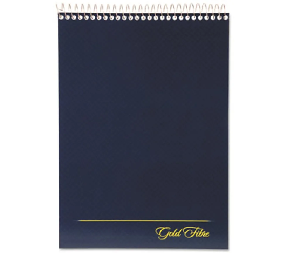 Ampad Gold Fibre Wirebound Legal Pad - 70 Sheets - Wire Bound - 20 lb Basis Weight - 8 1/2"x11 3/4" Sheet Size - 20815