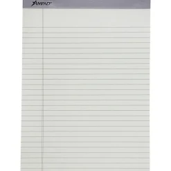 Ampad Pastel Perforated Pad - 50 Sheets - 0.34" Ruled - 15 lb Basis Weight - Letter - 8 1/2" x 11" Sheet Size - Micro Perforated - 1 Pack