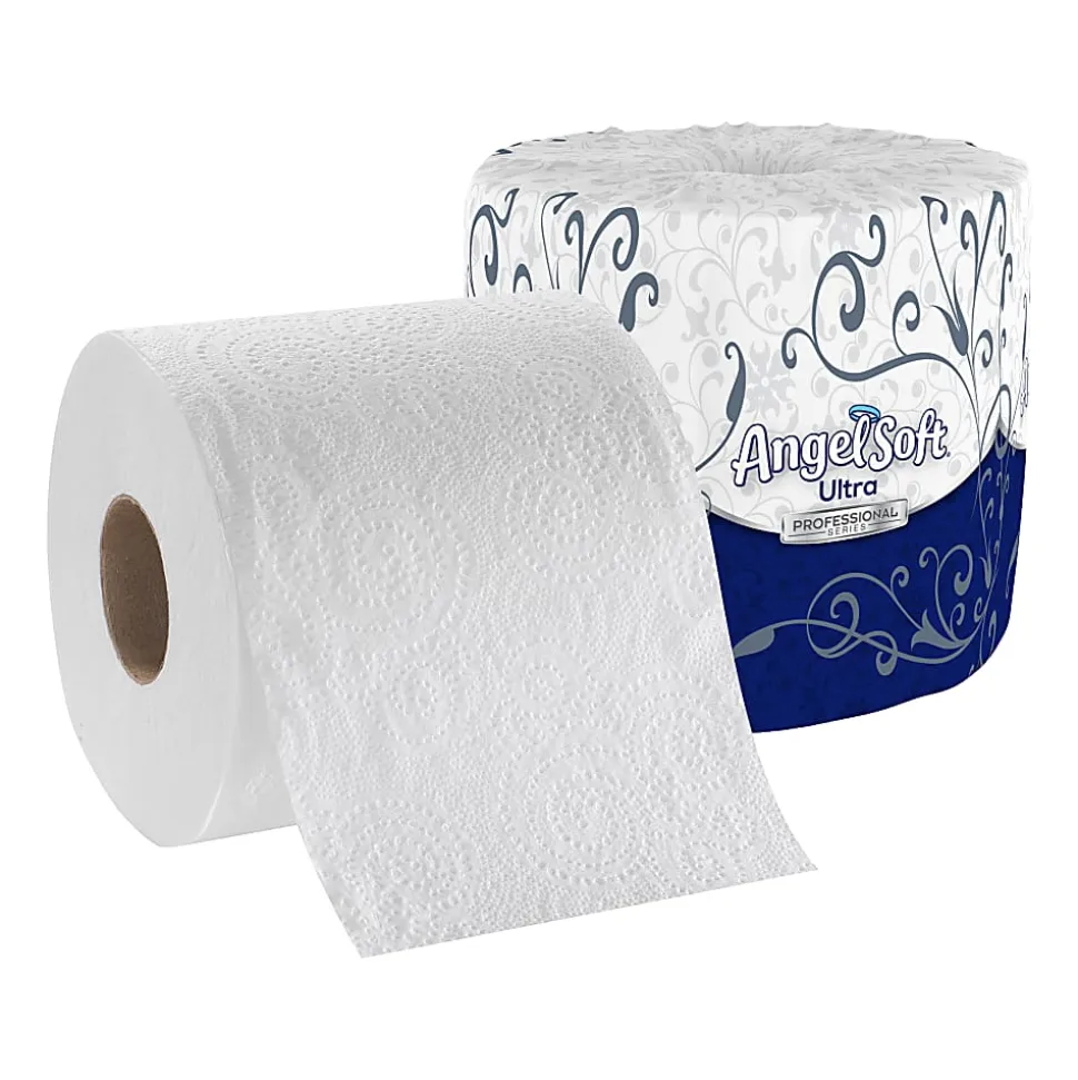 Angel Soft by GP PRO, 2 Ply, Professional Series Standard Roll Toilet Paper, 4x4, Recycled, White, 400 Sheets, 60 Rolls per Case