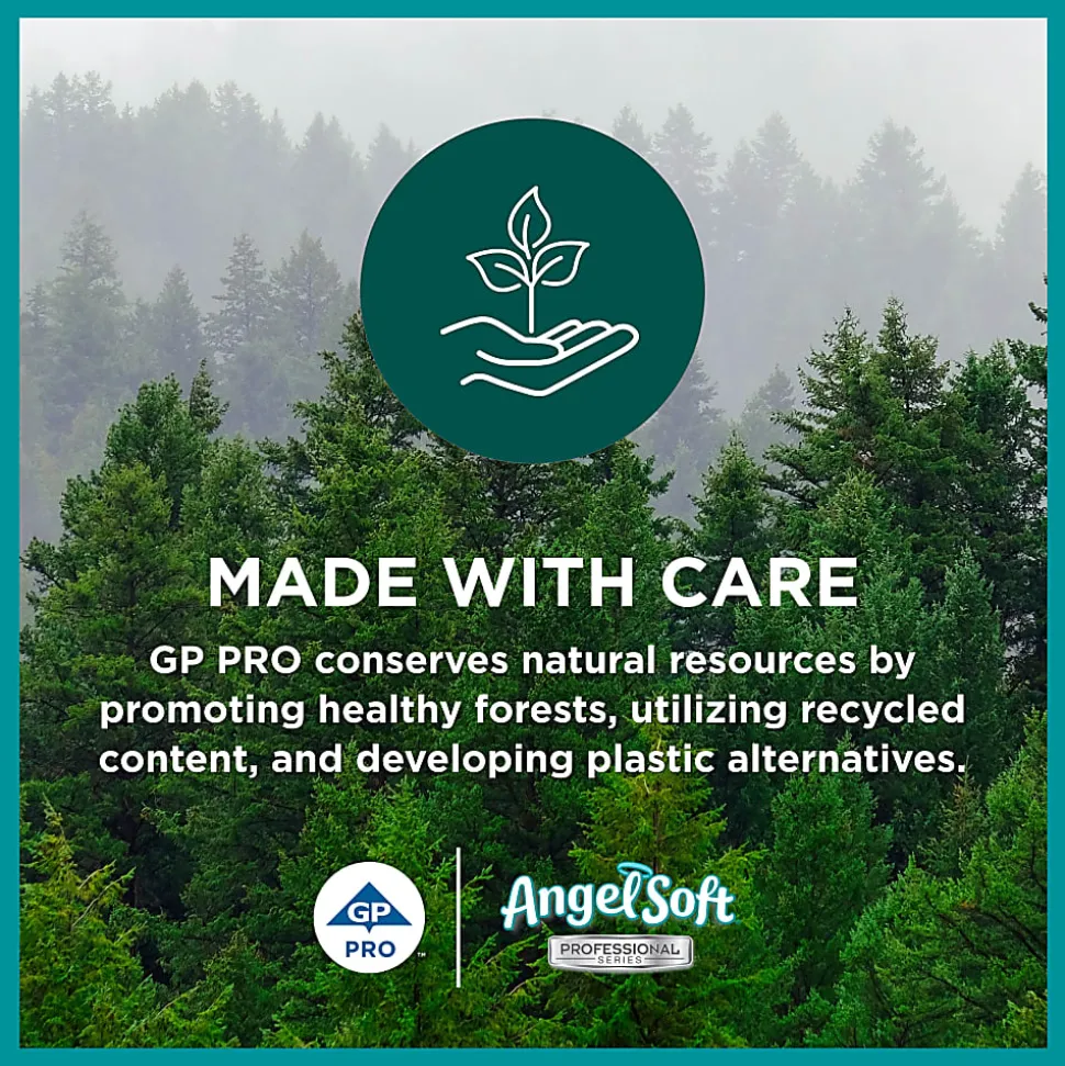 Angel Soft Professional Series® 2-Ply Embossed Toilet Paper, 20% Recycled Fiber, 80 Rolls per Case, 450 Sheets per Roll