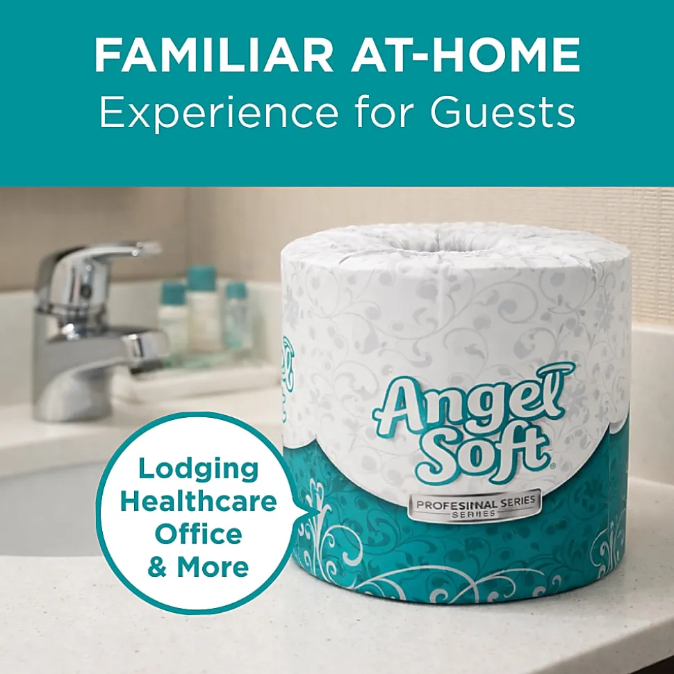 Angel Soft Professional Series® 2-Ply Embossed Toilet Paper, 40 Rolls per Case, 450 Sheets per Roll