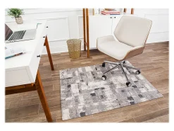 Anji Mountain Aarhus Rug’d Chair Mat, 1/4"H x 36”W x 48”D, Beige/Brown/Gray
