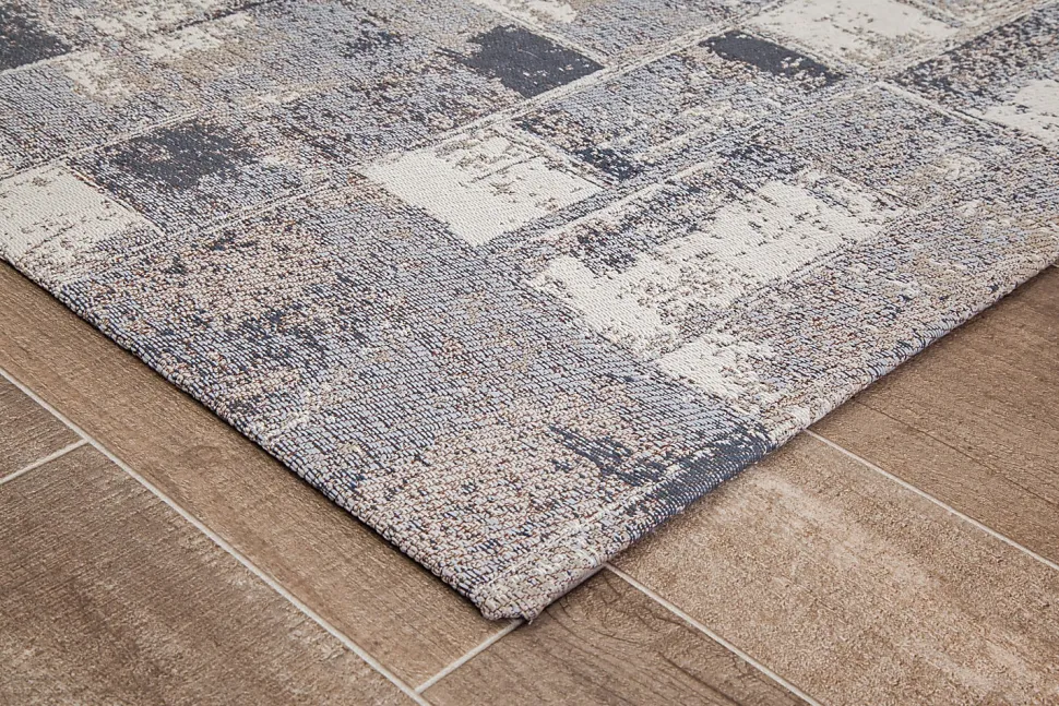 Anji Mountain Aarhus Rug’d Chair Mat, 1/4"H x 36”W x 48”D, Beige/Brown/Gray