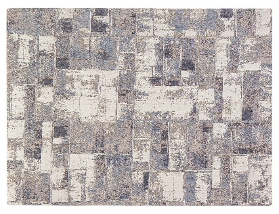 Anji Mountain Aarhus Rug’d Chair Mat, 1/4"H x 36”W x 48”D, Beige/Brown/Gray