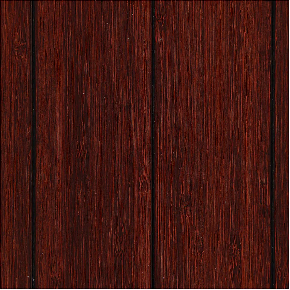 Anji Mountain Bamboo Roll-Up Chair Mat, 48" x 52", 1/4"-Thick, Dark Cherry