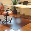 Anji Mountain Bamboo Roll-Up Chair Mat, 55" x 57", 1/4"-Thick, 9 1/4" Tongue, Dark Cherry