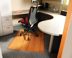 Anji Mountain Bamboo Roll-Up Chair Mat, 48